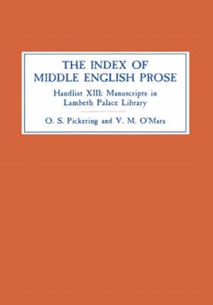 The Index of Middle English Prose
