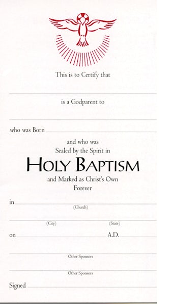 Godparent's Certificate #500