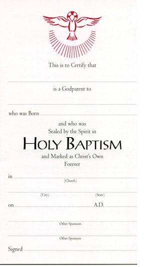 Godparent's Certificate #500