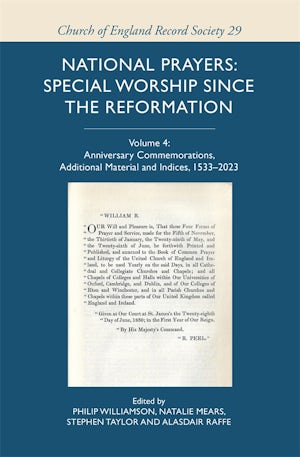 National Prayers: Special Worship since the Reformation