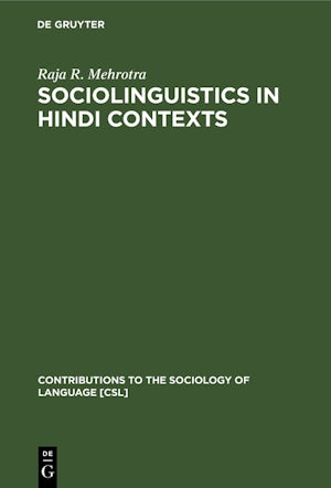 Sociolinguistics in Hindi Contexts