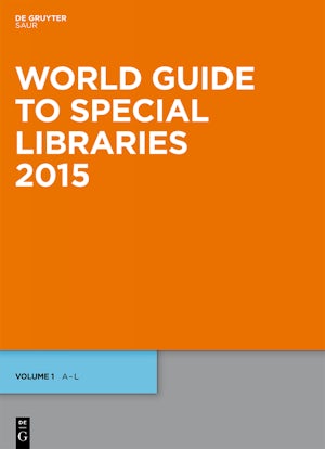 World Guide to Special Libraries 2015
