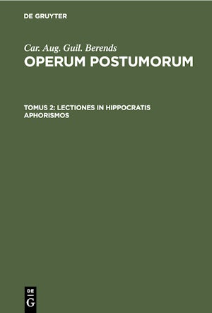 Lectiones in Hippocratis aphorismos
