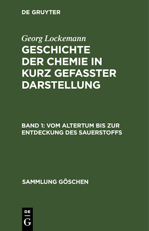 Vom Altertum bis zur Entdeckung des Sauerstoffs