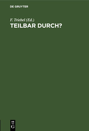 Teilbar durch?