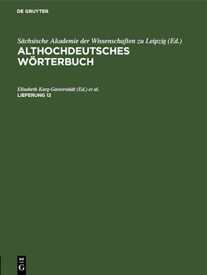 ALTHOCHDT. WB LFG 12 AHDWB